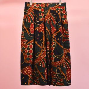 Vintage Versace Style Midi Skirt Plus Size 24